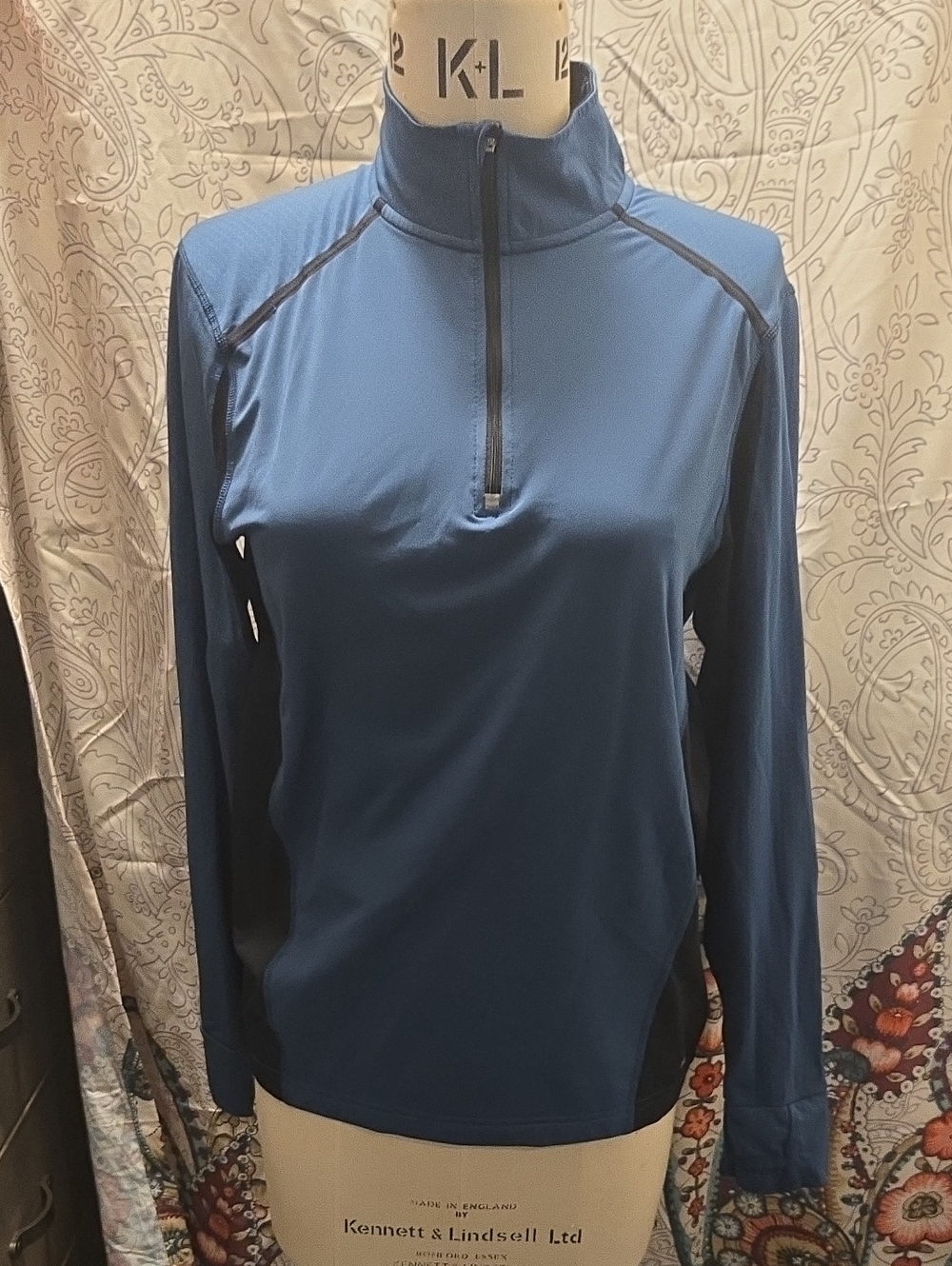 Champion Women's Blue Half-Zip Athletic Pullover